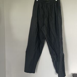 OSI Motocycle Rain pants Black Small 100% Nylon Long Elastic Waist Waterproof